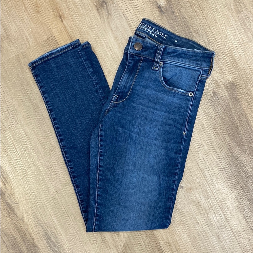 American Eagle Outfitters Dark Blue Skinny Jeans